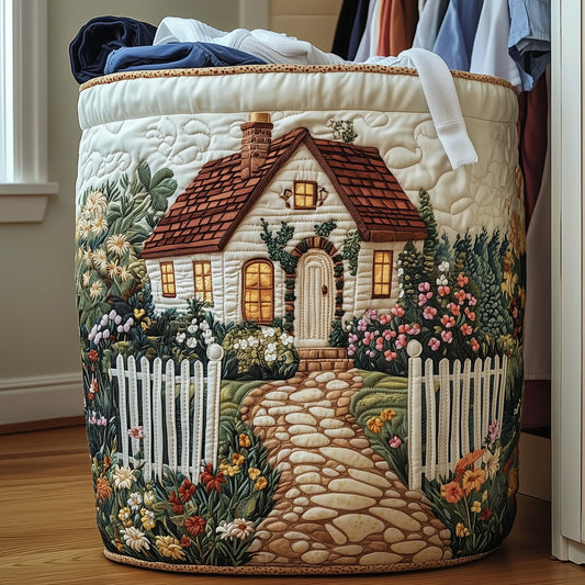 The Floral Manor Quilted Laundry Basket Tote