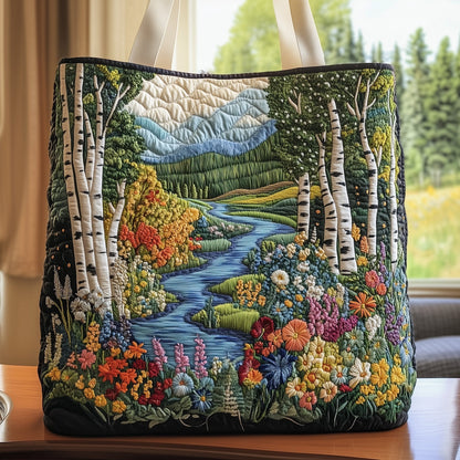 The Birch Forest Quilted Tote
