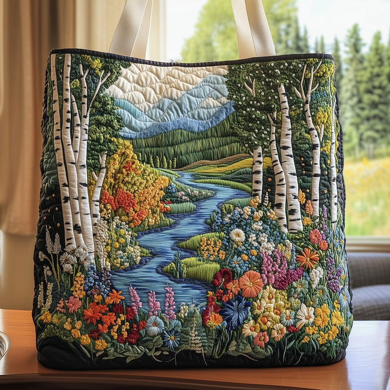 The Birch Forest Quilted Tote