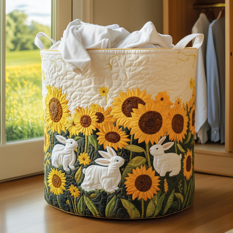 Joyful Bunnies Laundry Quilted Tote