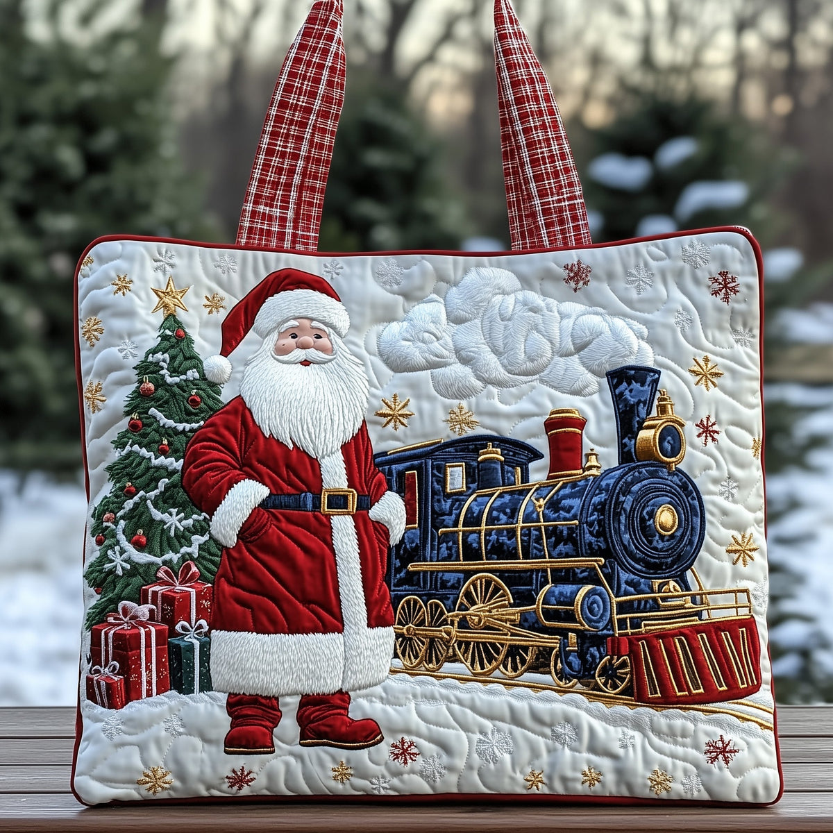 The Santa Express Quilted Tote
