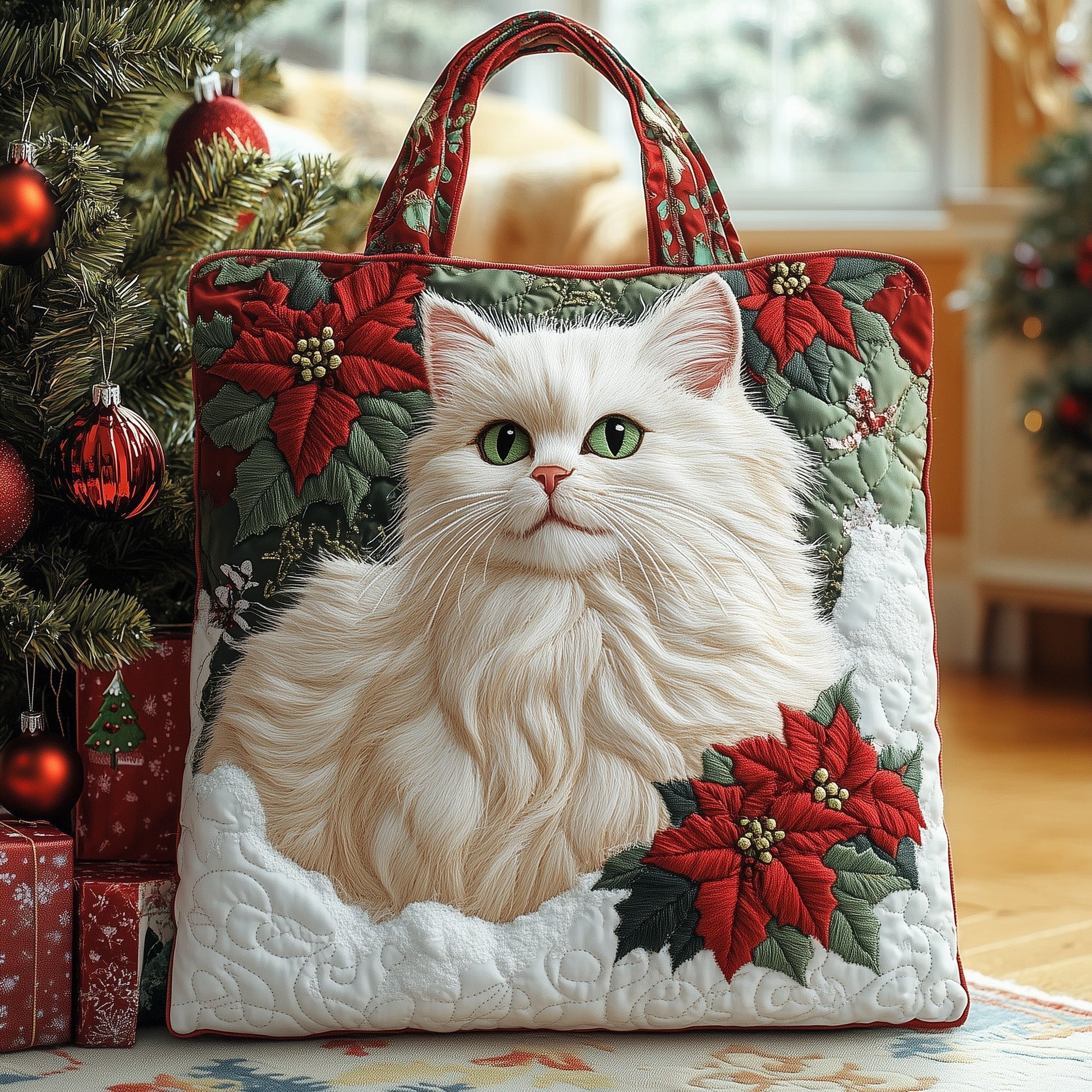 The Festive Cat Quilted Tote