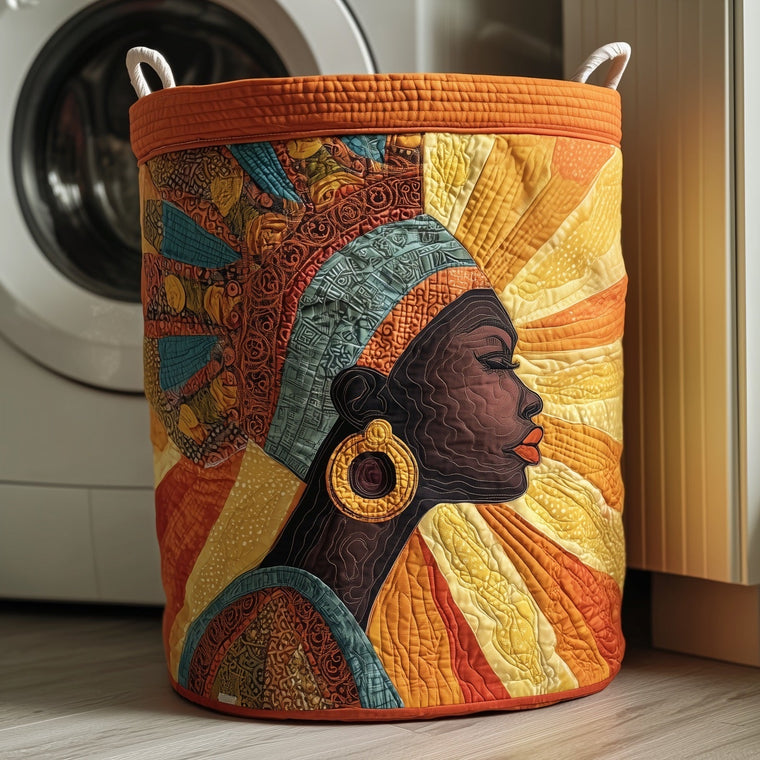 Melanin Laundry Basket Quilted Tote