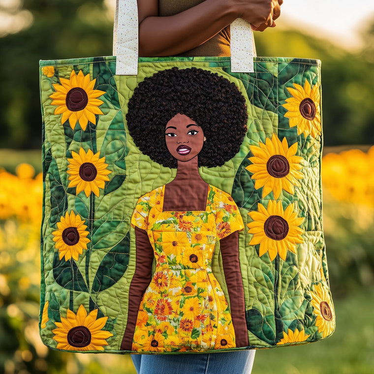 Everyday Sunflower Spirit Quilted Tote