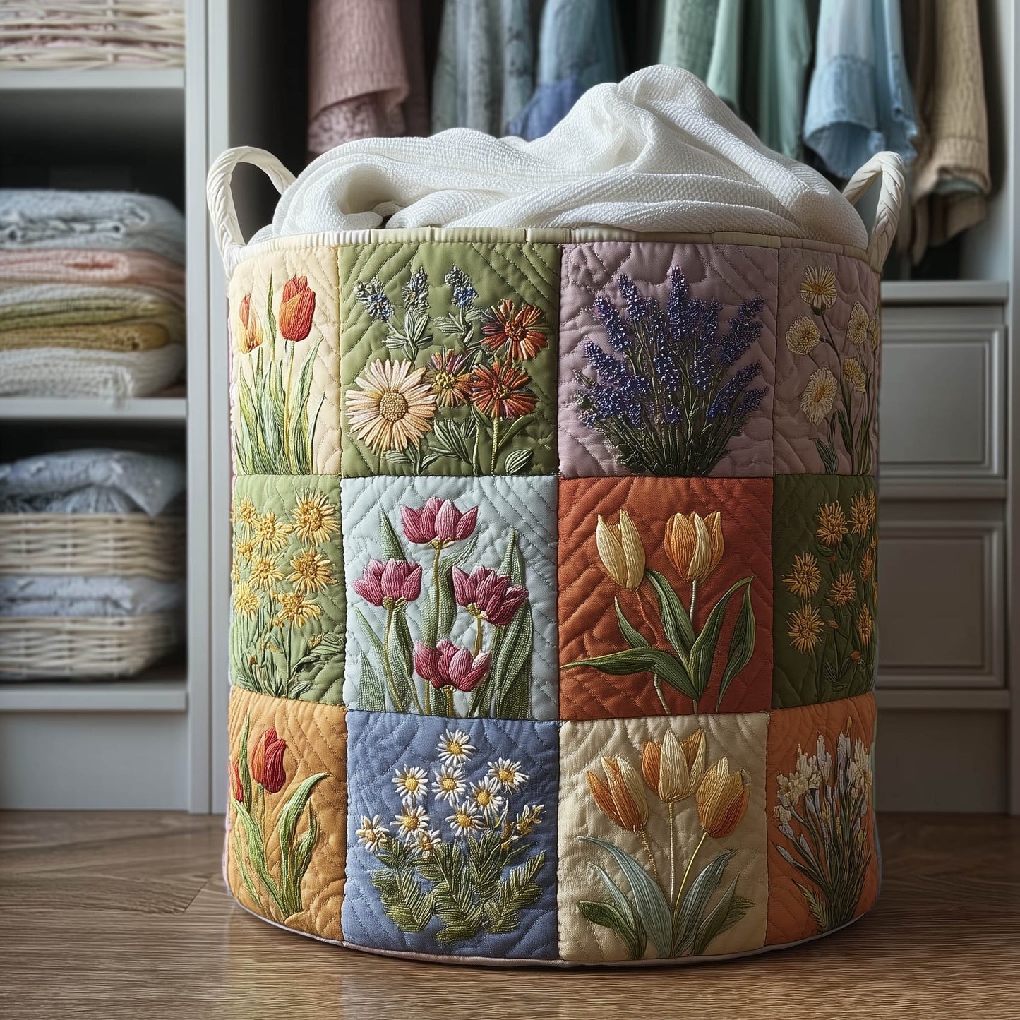 Flower Meadow Laundry Tote Bag