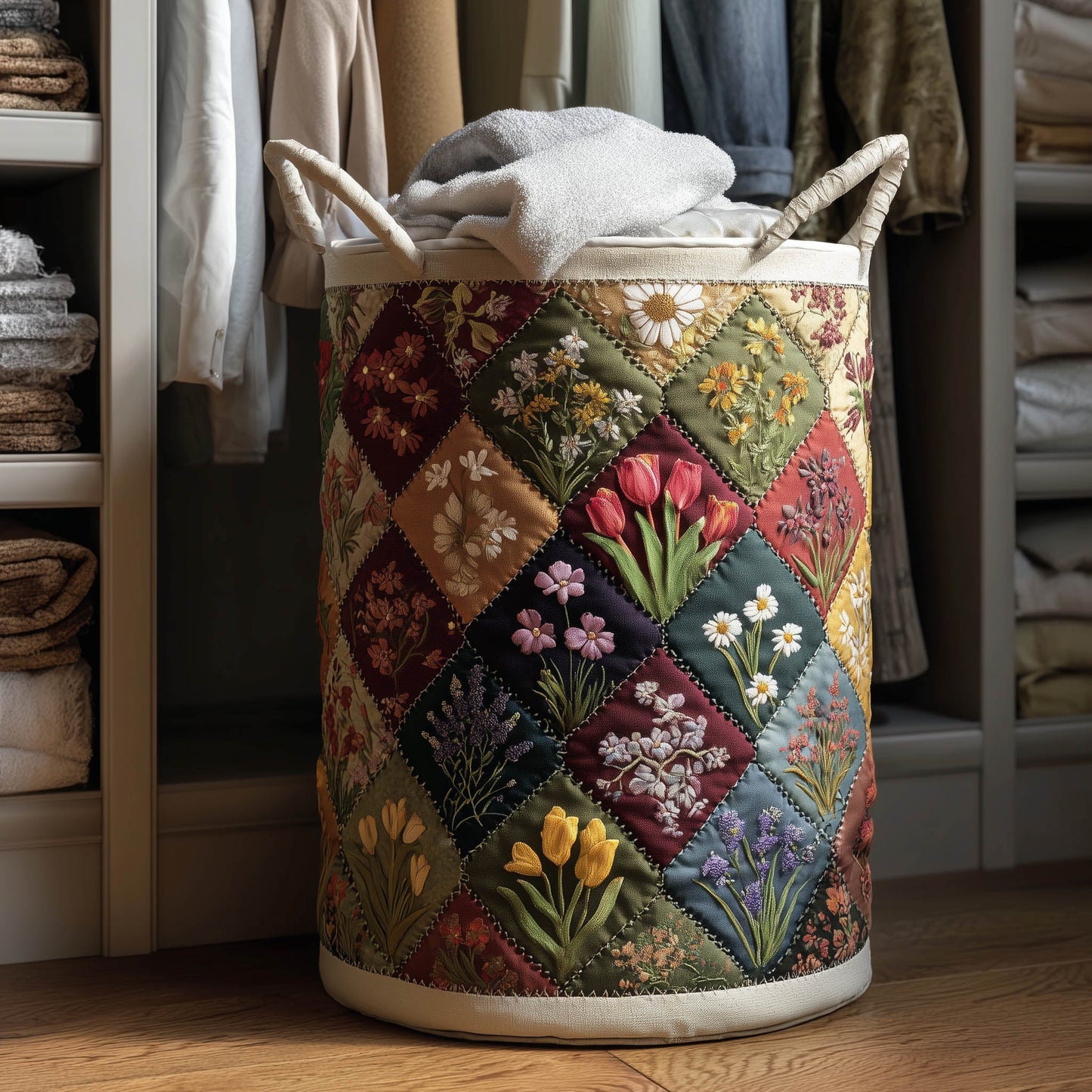 Floral Heaven Laundry Quilted Tote