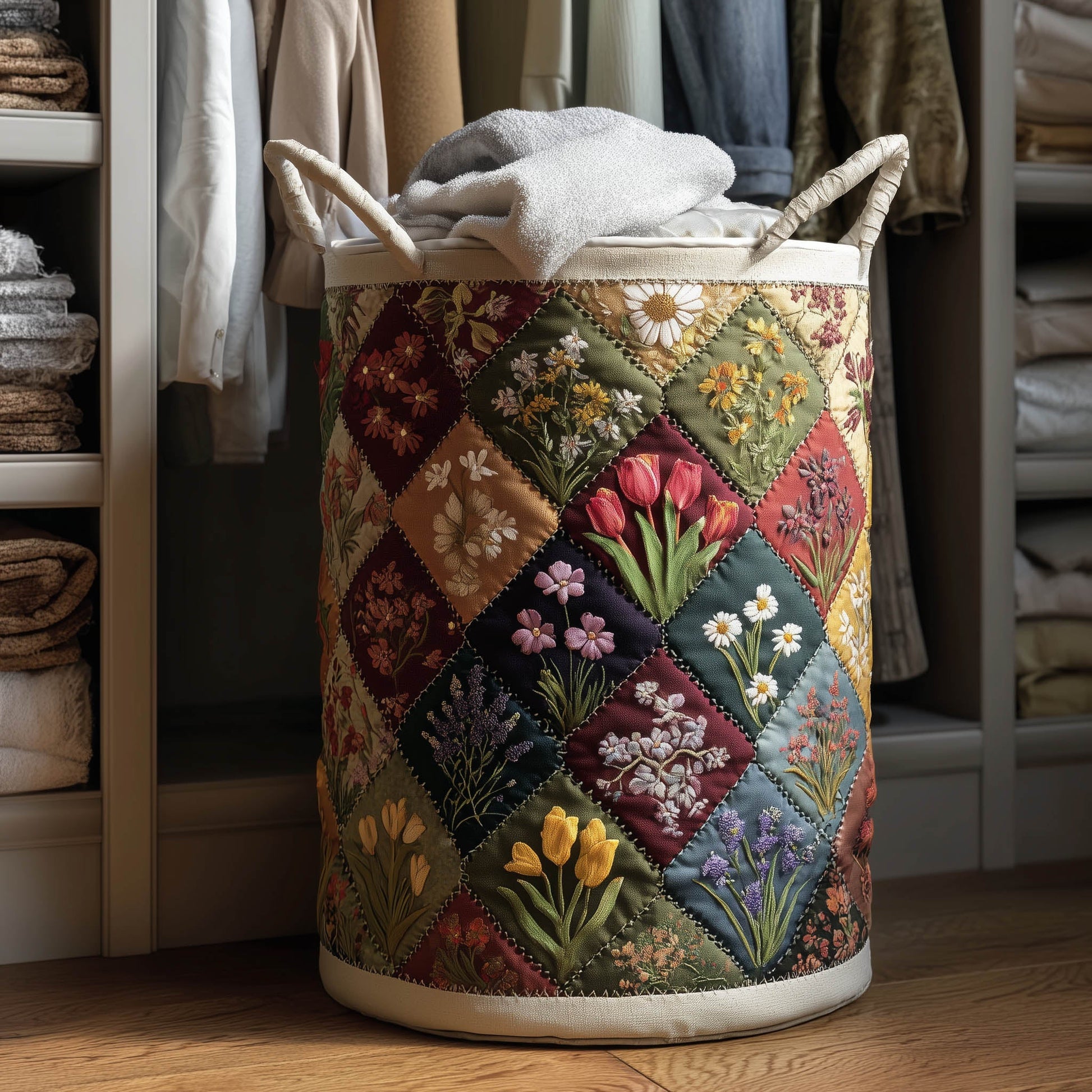 Floral Heaven Laundry Quilted Tote