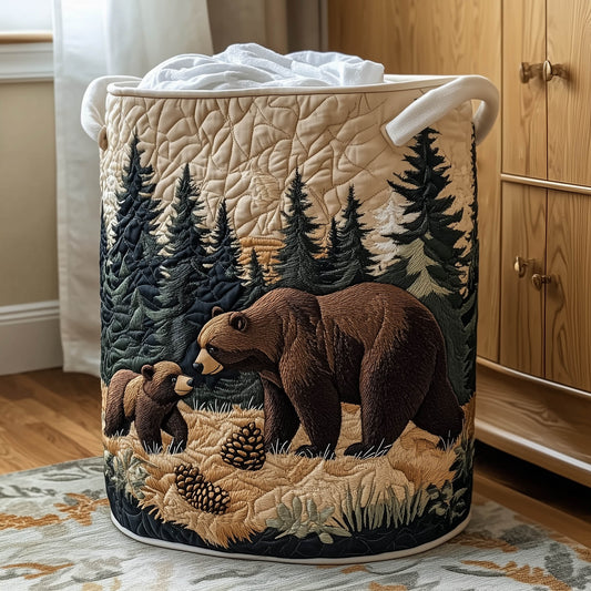 The Wildlife Walk Quilted Laundry Basket Tote