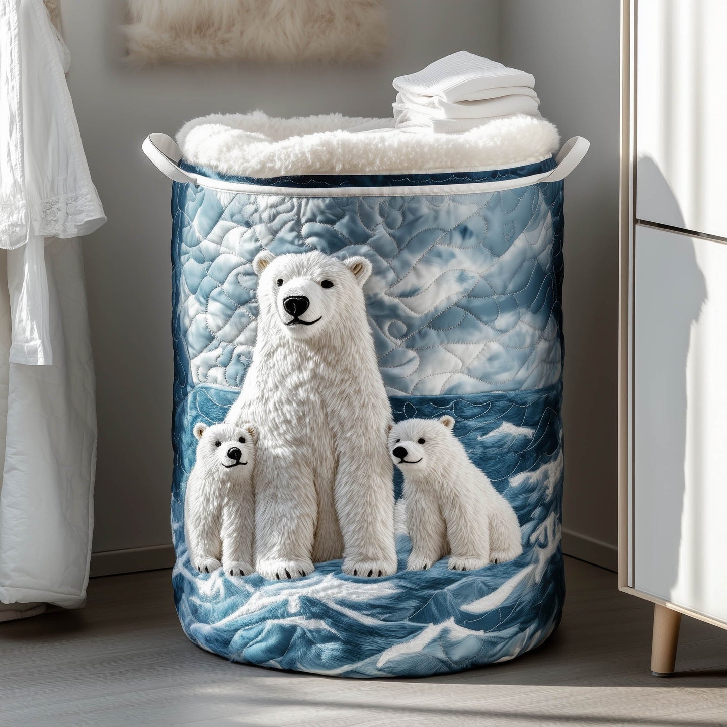 Polar Cub Laundry Quilted Tote