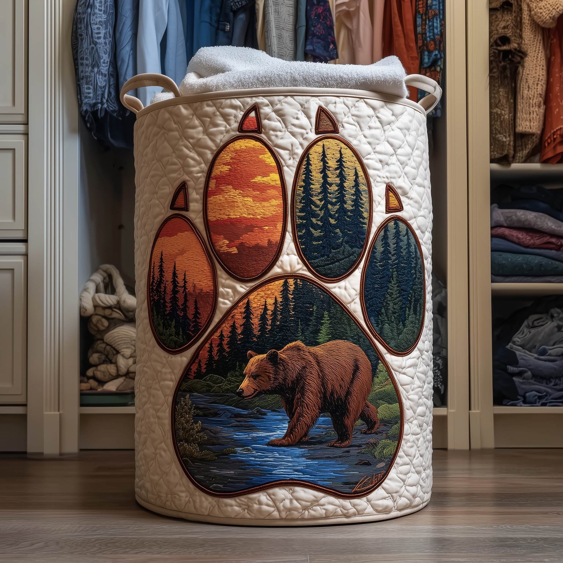 Mystic Bear Laundry Quilted Tote