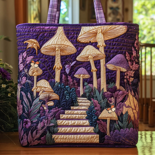 The Mushroom Garden Quilted Tote