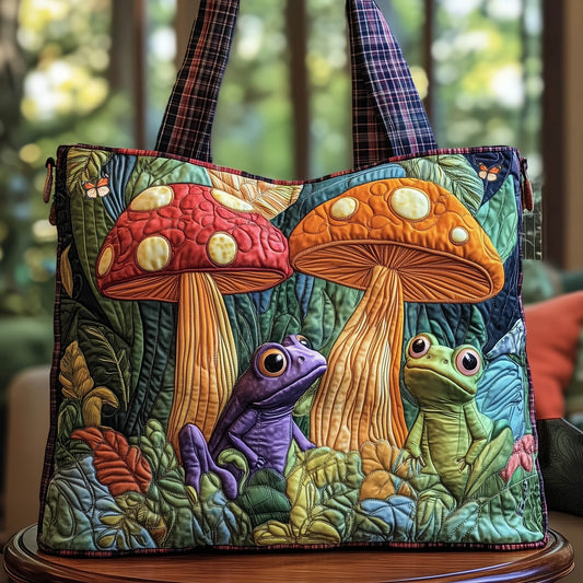 The Forest Frogs Quilted Tote