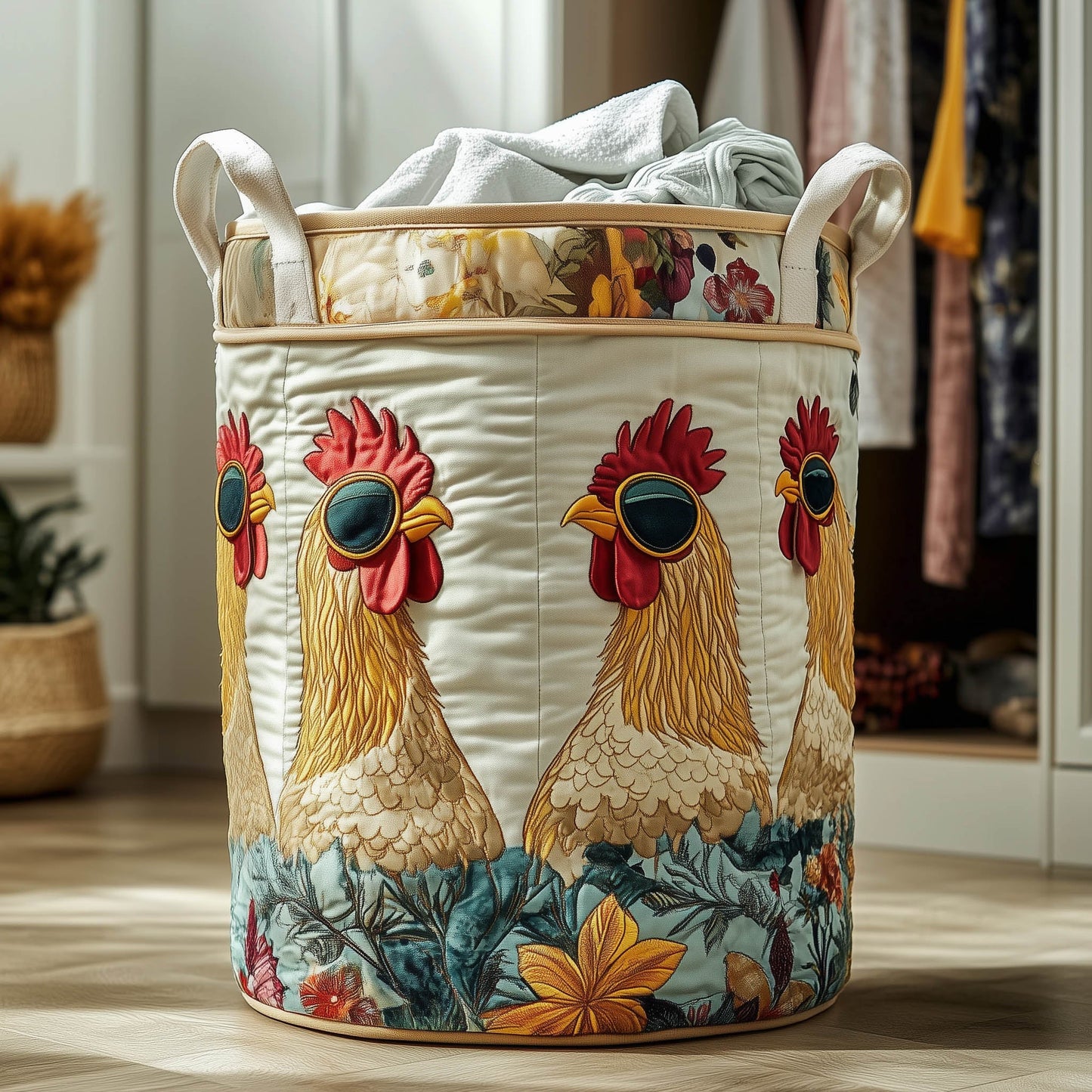 Charming Chicken Laundry Tote Bag