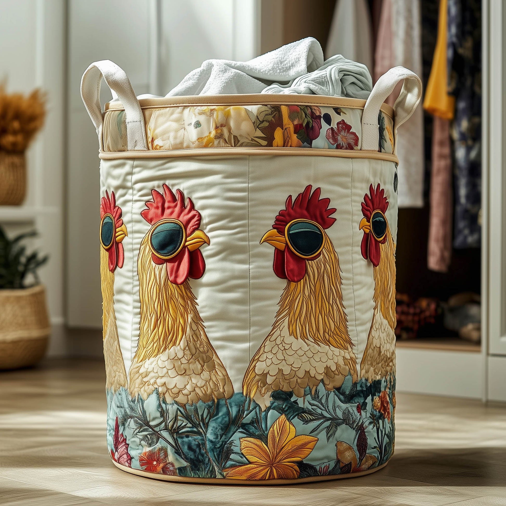 Charming Chicken Laundry Tote Bag