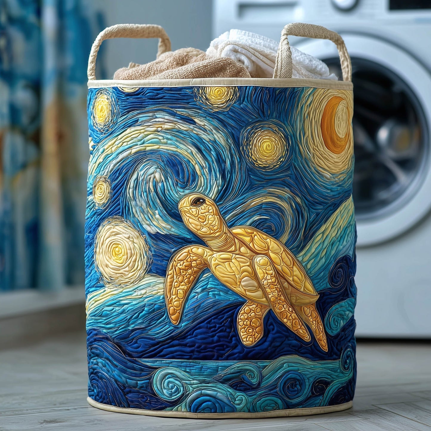 Charming Turtle Laundry Tote Bag