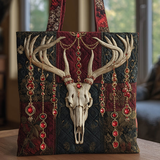 The Regal Antler Quilted Tote