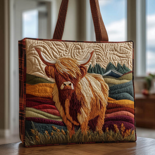 Highland Cow Landscape Tote Bag
