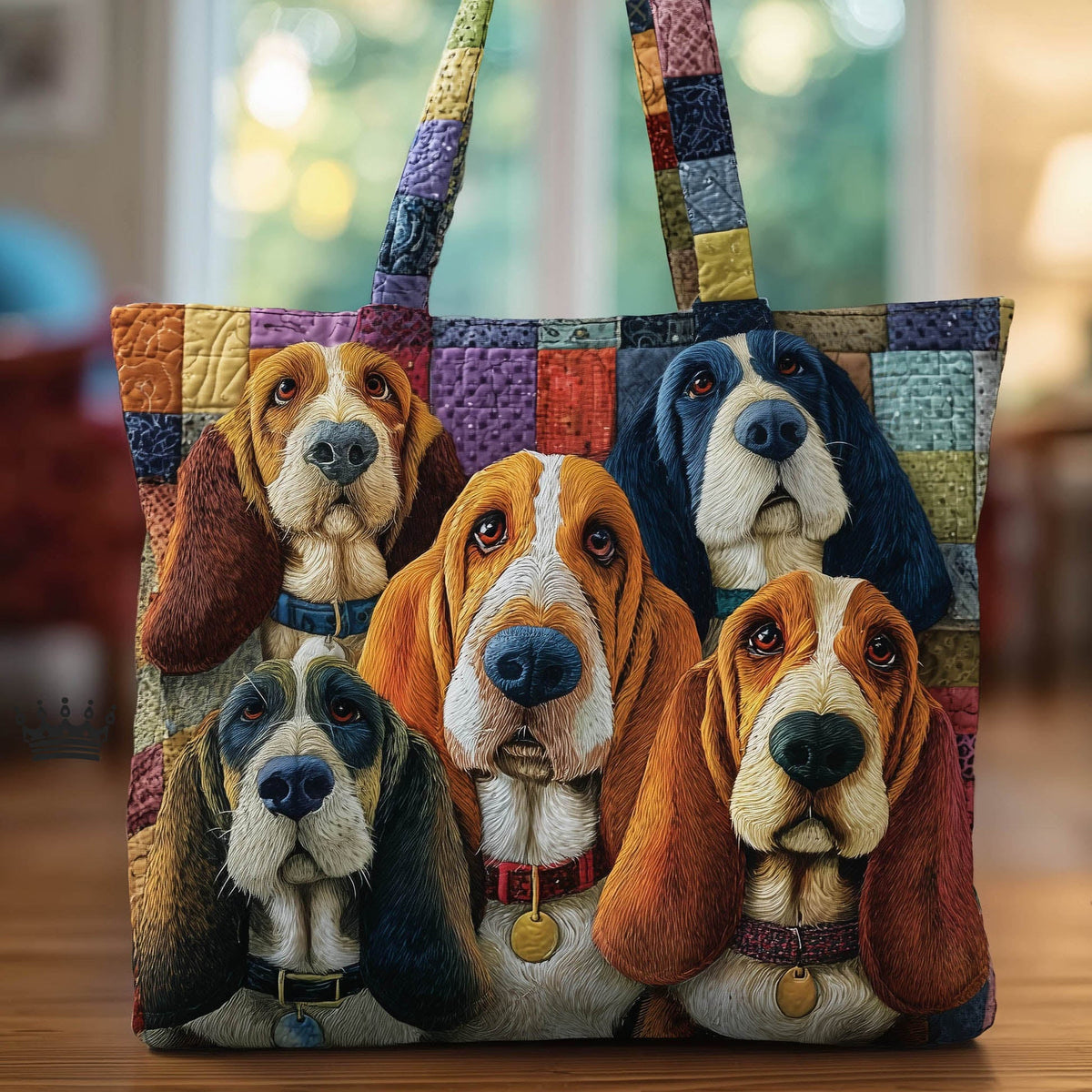 Everyday Basset Hound Quilted Tote