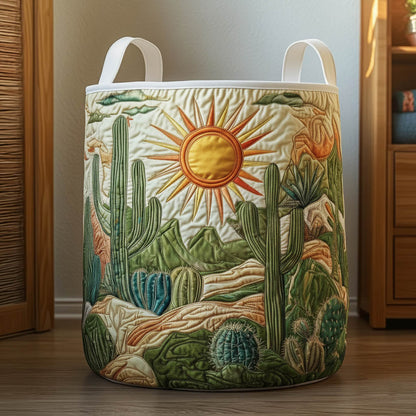 The Cactus Sunset Quilted Laundry Basket Tote 6042