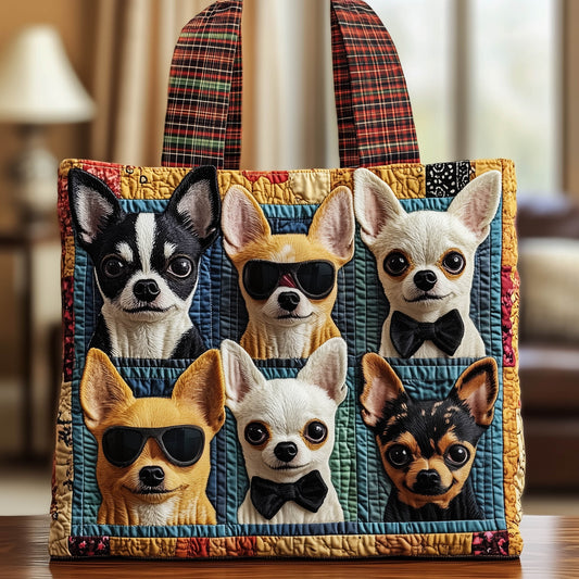 Everyday Charming Chihuahua Quilted Tote
