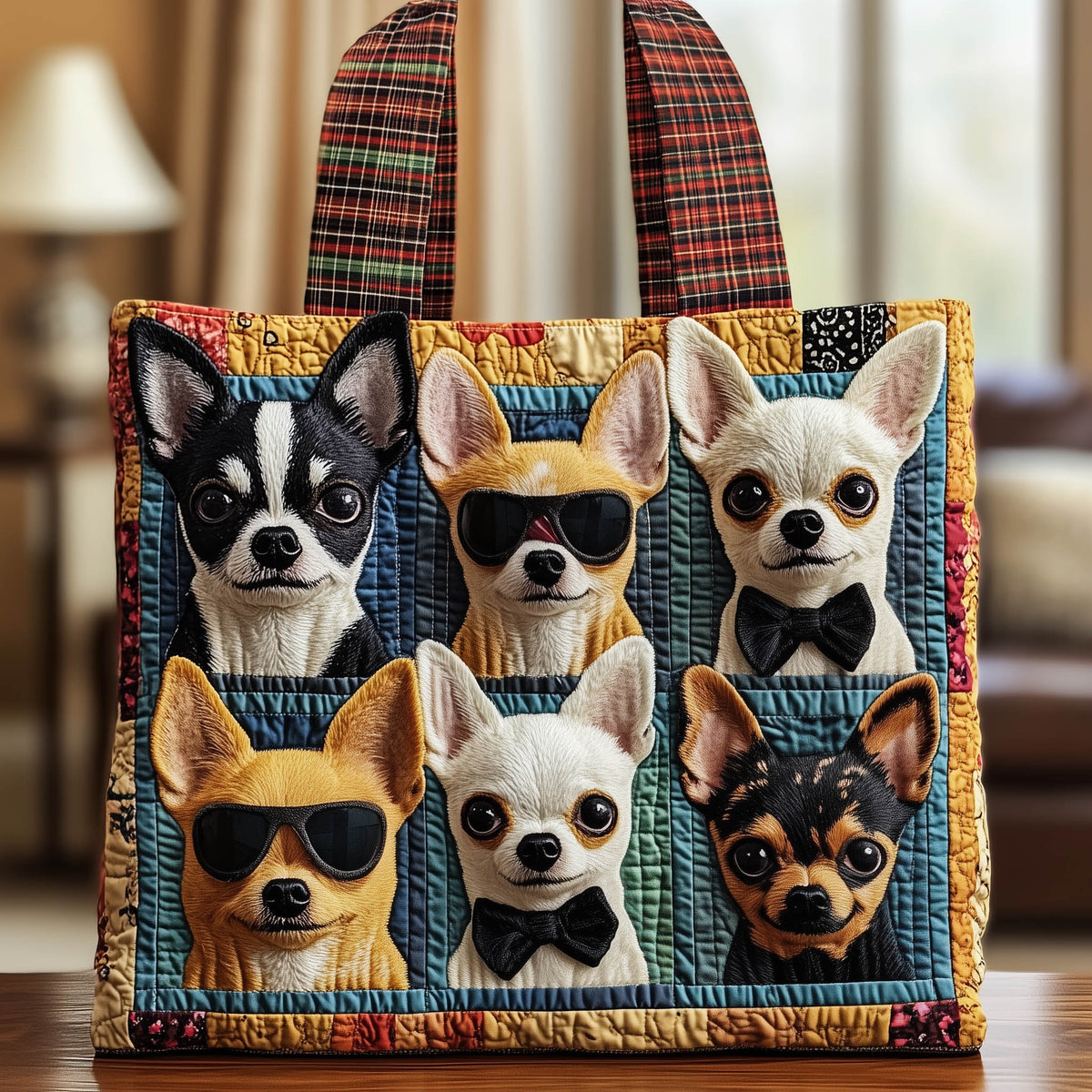 Everyday Charming Chihuahua Quilted Tote