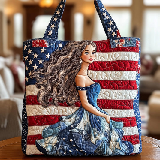 The Patriotic Grace Quilted Tote