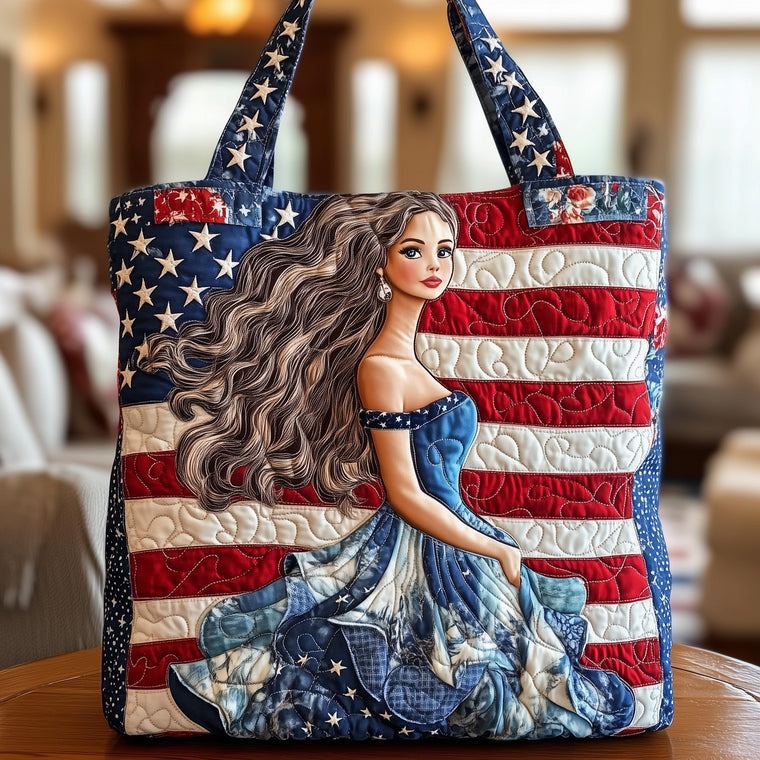 The Patriotic Grace Quilted Tote
