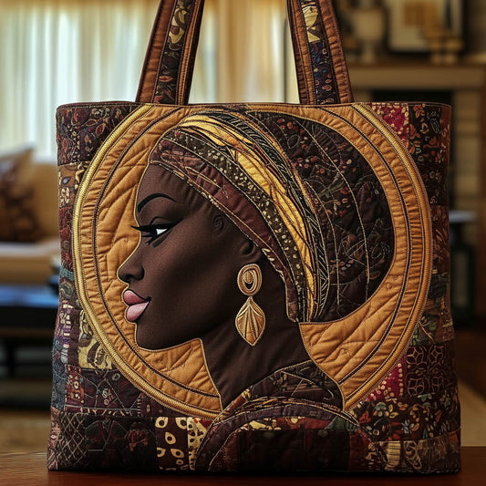 African Woman Profile Tote Bag