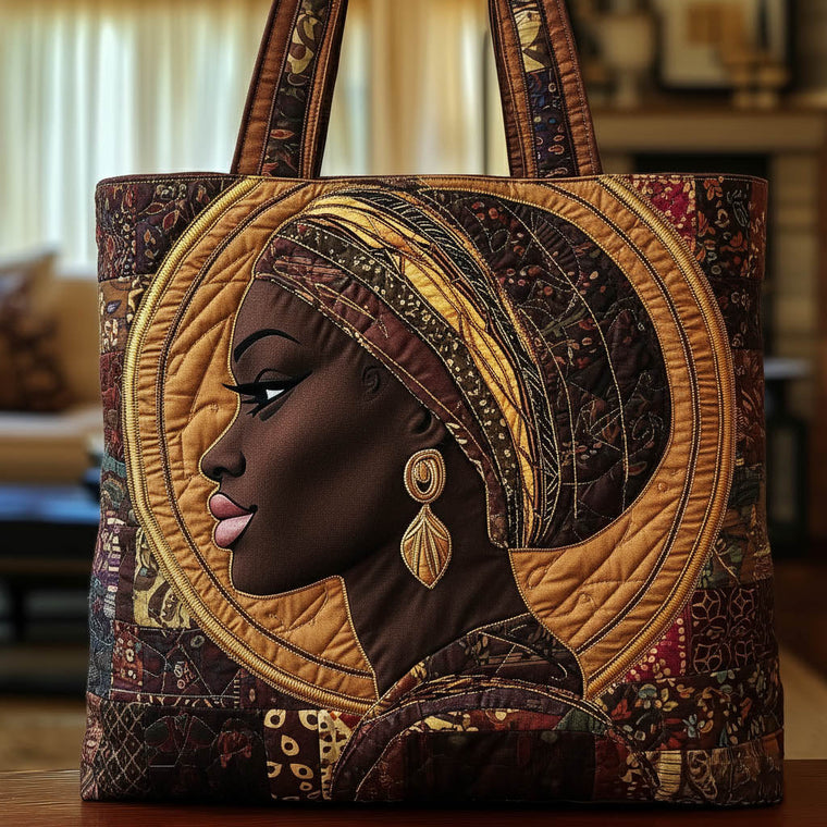 African Woman Profile Tote Bag