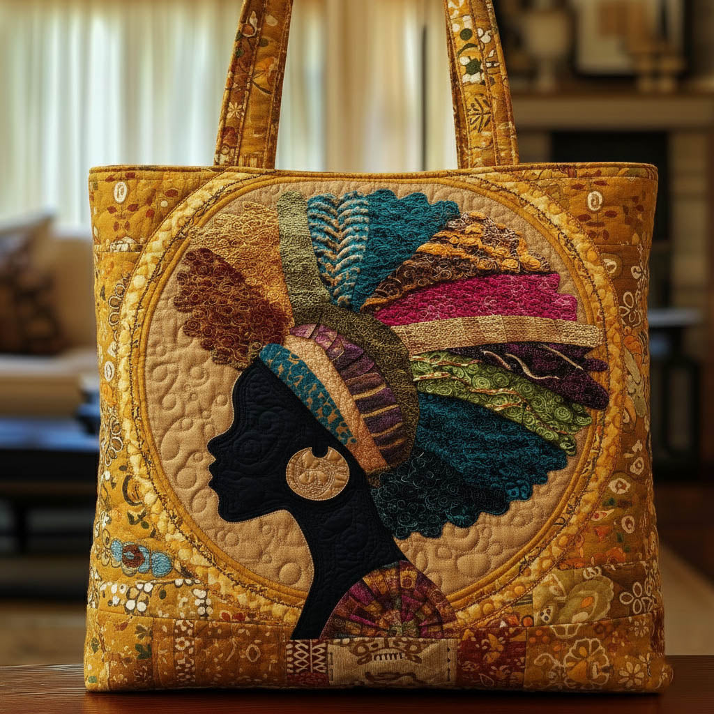 Everyday Black Quilted Tote Bag