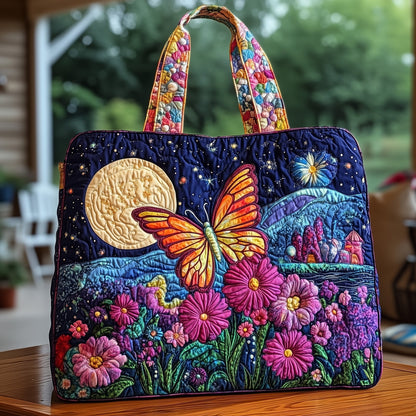 Everyday Butterfly Moon Quilted Tote