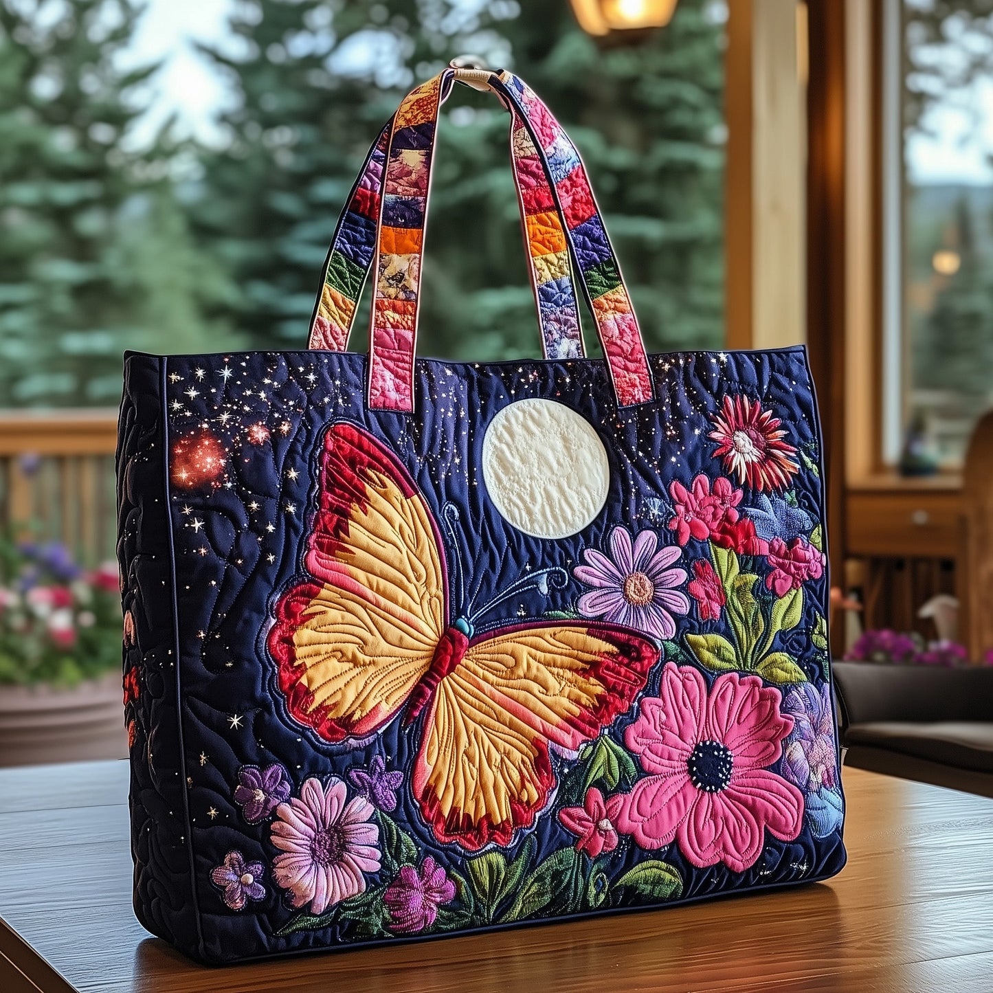 Everyday Butterfly Quilted Tote Bag