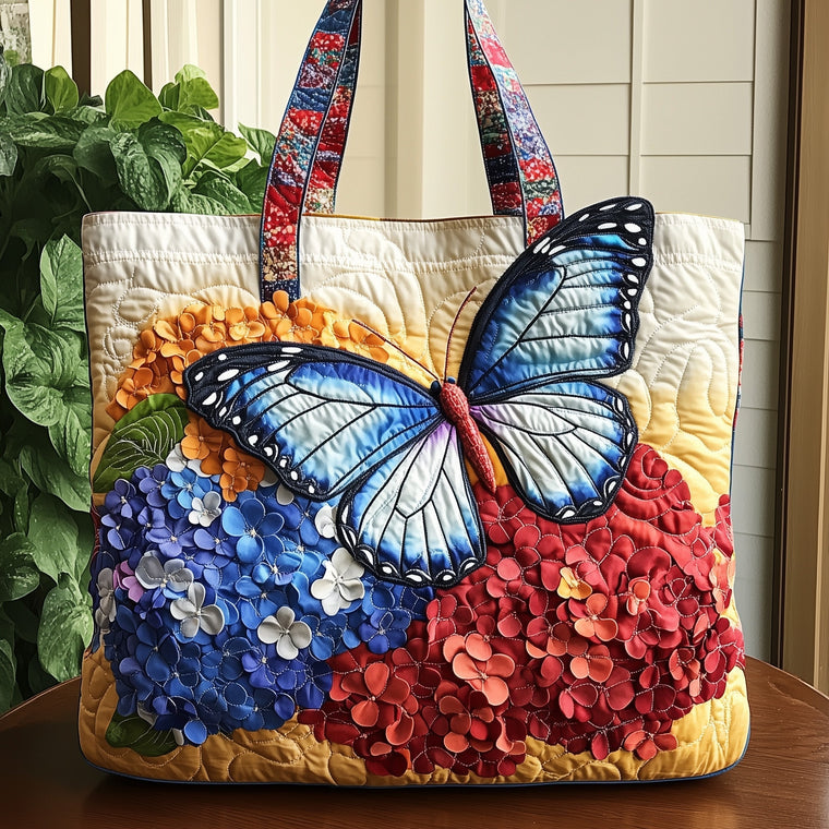 The Butterfly Bloom Quilted Tote