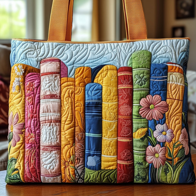 Everyday Blooming Book Quilted Tote