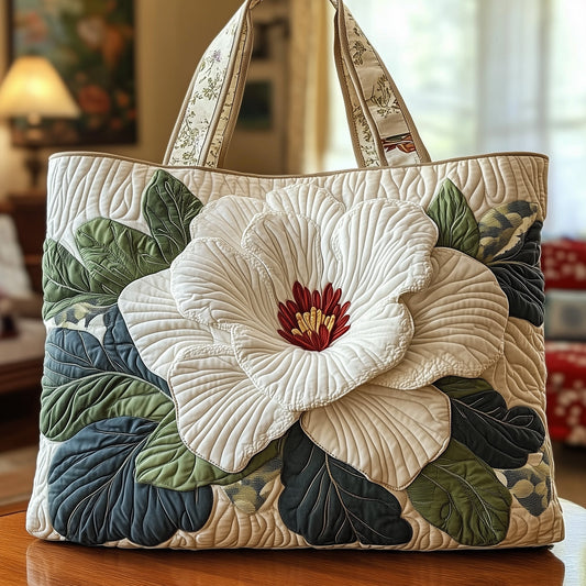 The Magnolia Bloom Quilted Tote