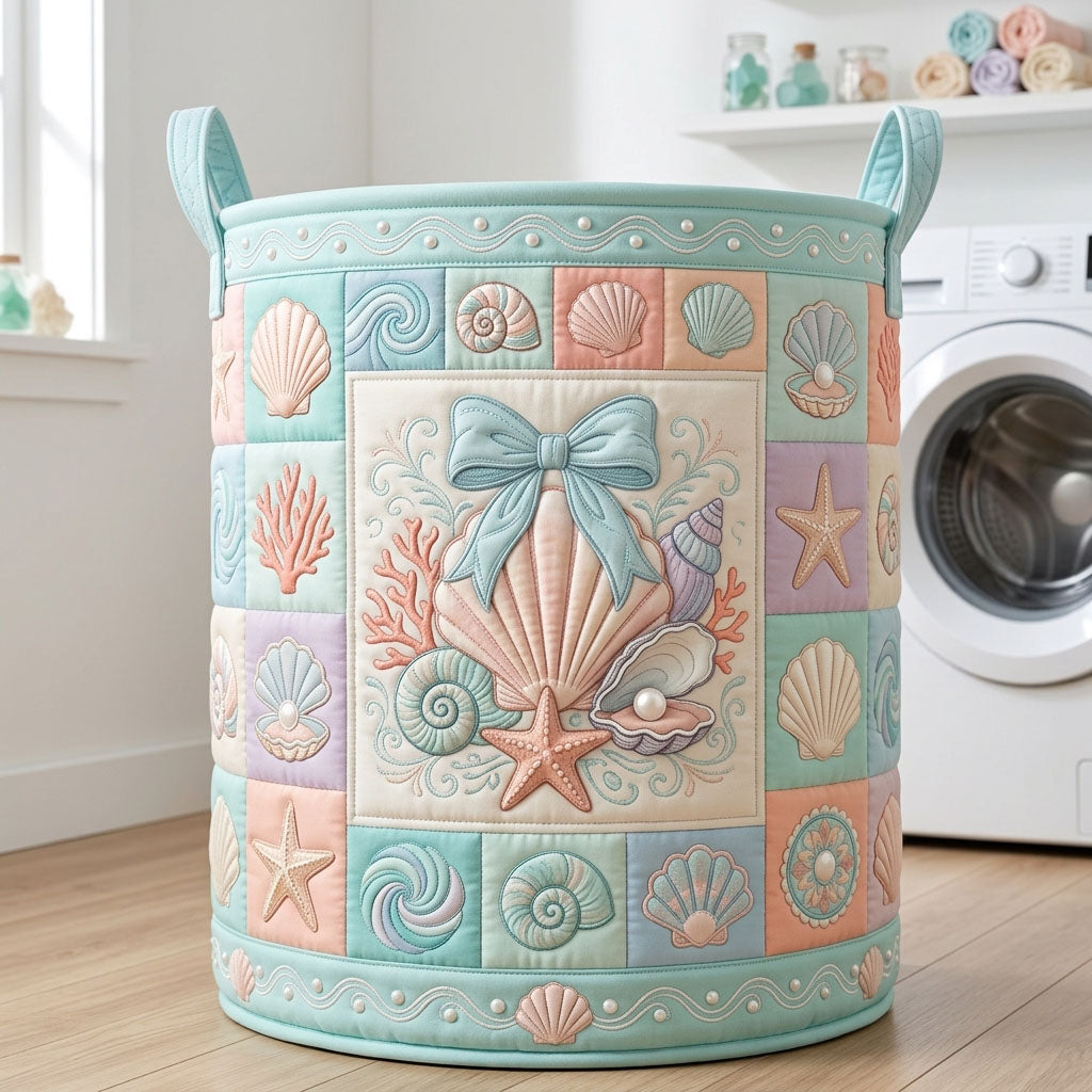 Seashell Gems Laundry Tote Bag