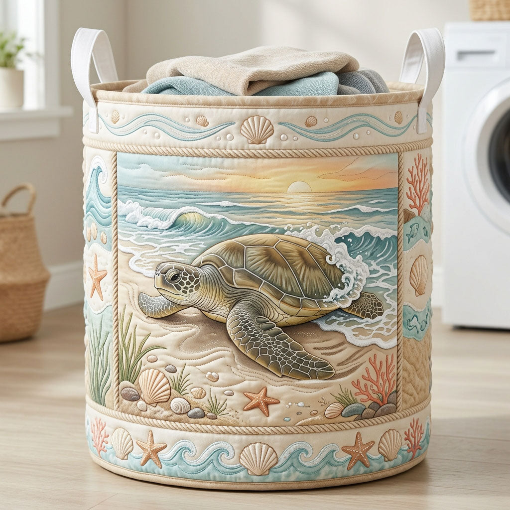 Sea Turtle Laundry Tote Bag