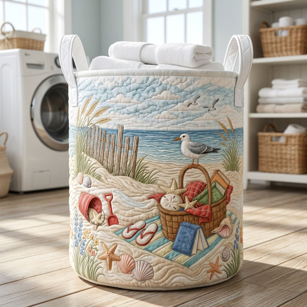 Coastal Life Laundry Quilted Tote