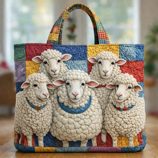 The Farmstead Sheep Quilted Tote