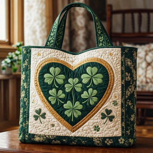 The Festive Shamrock Quilted Tote