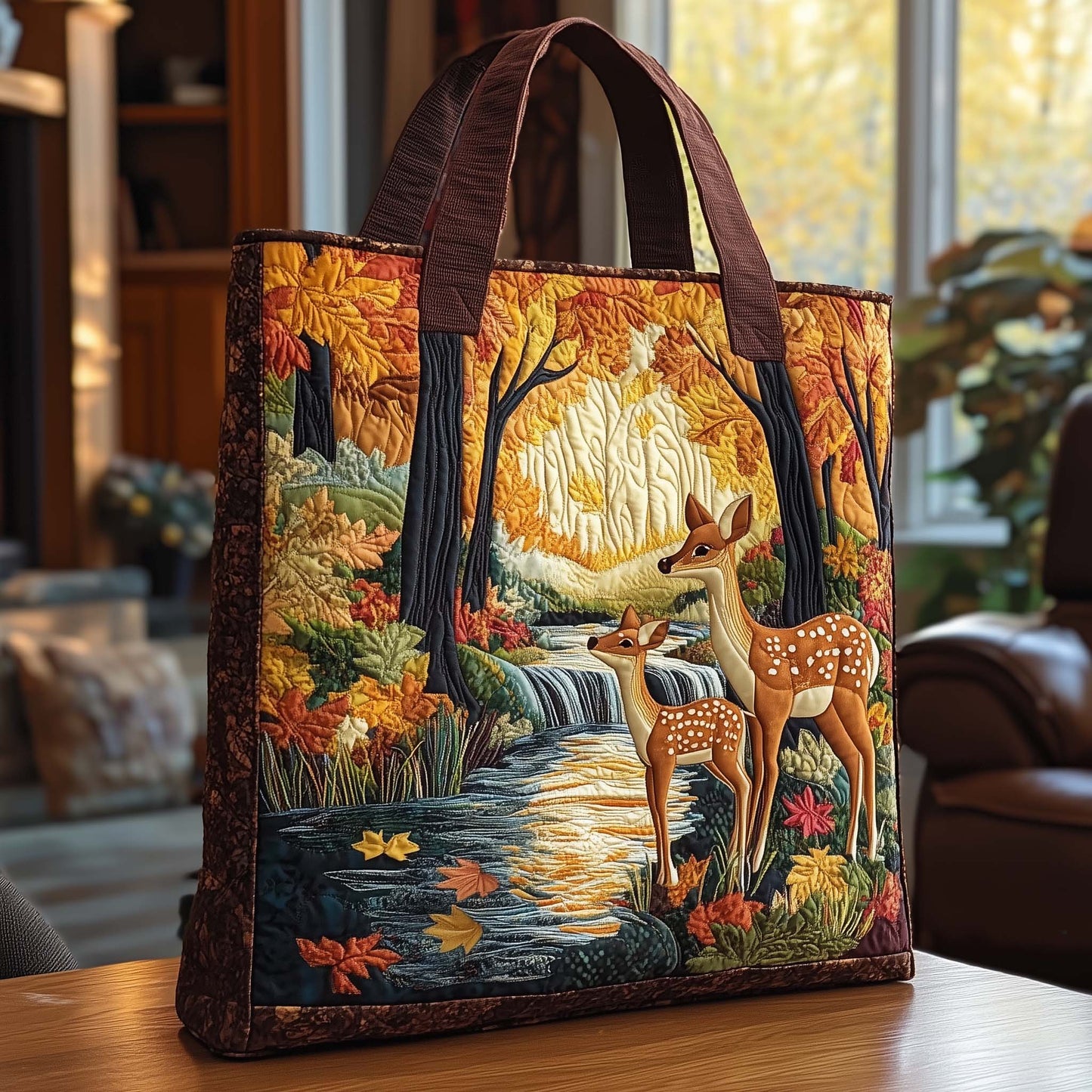 The Autumn Forest Quilted Tote