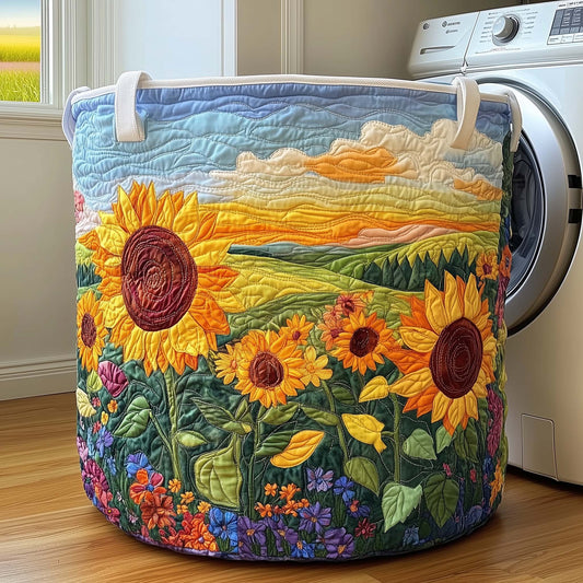 The Golden Meadow Quilted Laundry Basket Tote