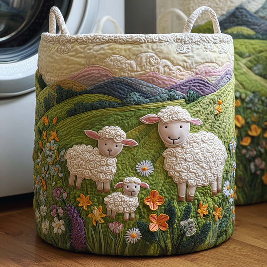 The Gentle Family Quilted Laundry Basket Tote