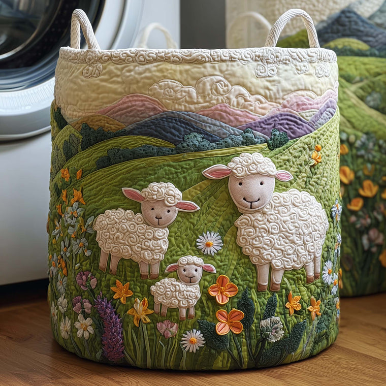 The Gentle Family Quilted Laundry Basket Tote