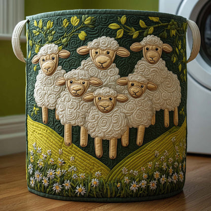 The Green Flock Quilted Laundry Basket Tote