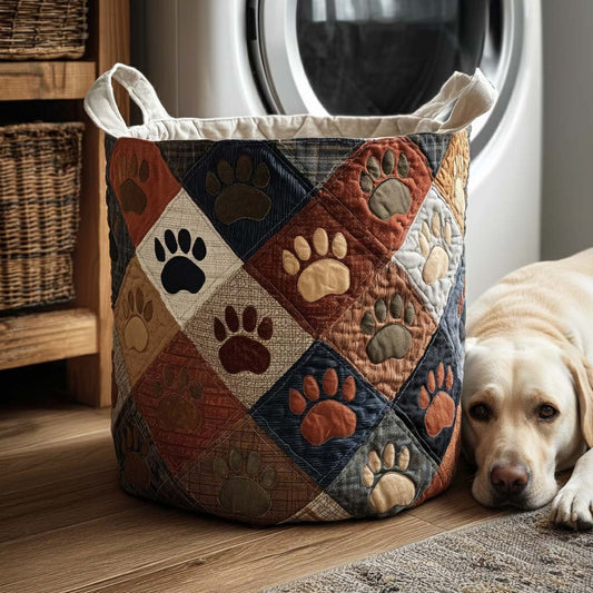 The Rustic Paws Quilted Laundry Basket Tote