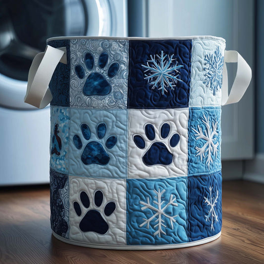 The Frost Paws Quilted Laundry Basket Tote