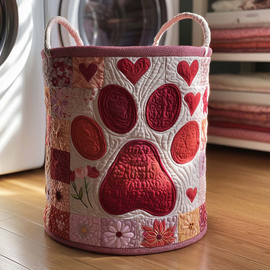 The Love Paws Quilted Laundry Basket Tote