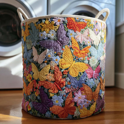 The Butterfly Meadow Quilted Laundry Basket Tote