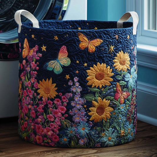 The Starlit Garden Quilted Laundry Basket Tote